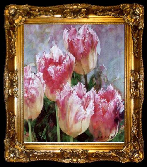framed  unknow artist Still life floral, all kinds of reality flowers oil painting  86, ta009-2